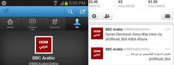 BBC Twitter Account Hacked by Syrian Electronic Army-II