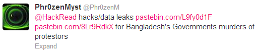 Bangladeshi Supreme Court & Ministry of Agriculture Websites Breached, User accounts leaked by Phr0zenMyst