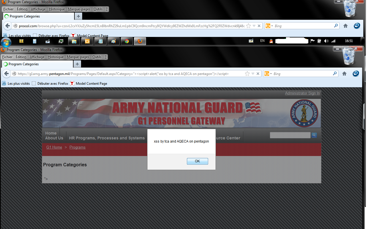 Tunisian Cyber Army founds XSS Vulnerability on official Pentagon website