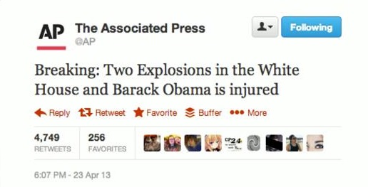 Hackers Hijack Twitter accounts of The Associated Press Claiming Bomb Blast in White House leaving Obama Injured