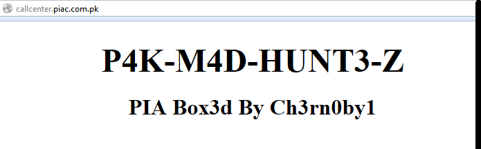 Official Website of Pakistan International Airlines (PIA) Hacked and Defaced by Ch3rn0by1