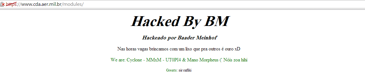 BMPoC Hacking Group Hacks and Defaces 21 Brazilian Military Domains