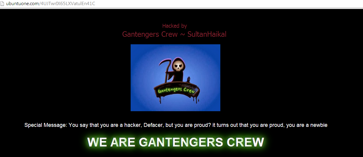 6-official-domains-of-ubuntu-one-hacked-and-defaced-by-indonesian-gantengers-crew