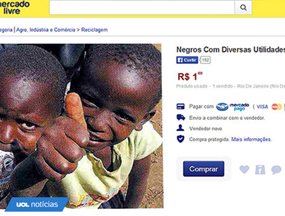 Racism 'Blacks for sale in $0.42' online ad sparks outrage in Brazil