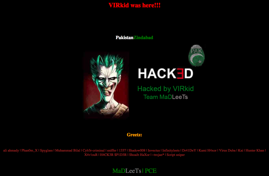 Deface page