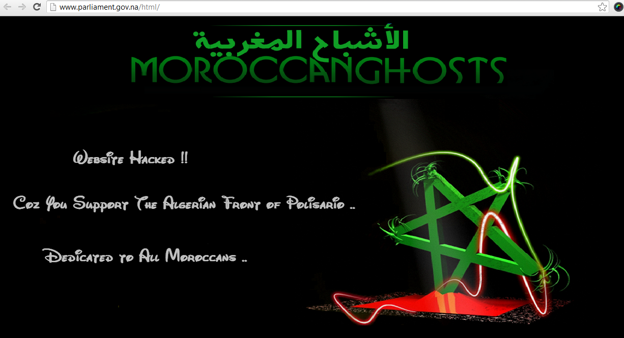 MoroccanGhosts-namibian-parliment-hacked