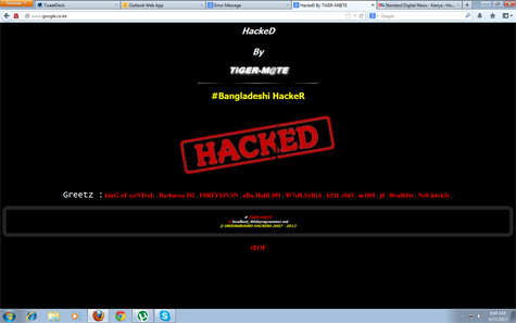 Google Kenya Hacked and Defaced by Tiger-M@te Hacker