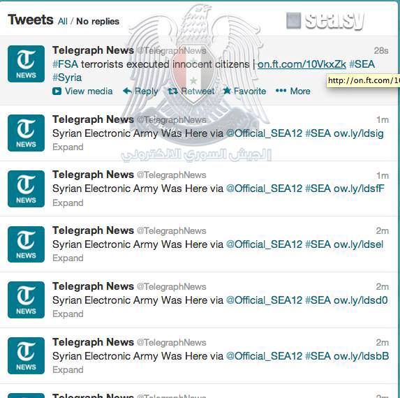 Facebook and 8 Twitter Accounts of The Telegraph News Hacked by Syrian Electronic Army-45