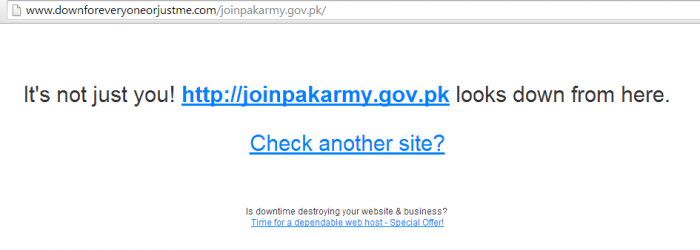 Join Pakistan Army is down