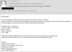 Us Citizens Targeted With Ransomware Via Fake Irs Tax Return Emails