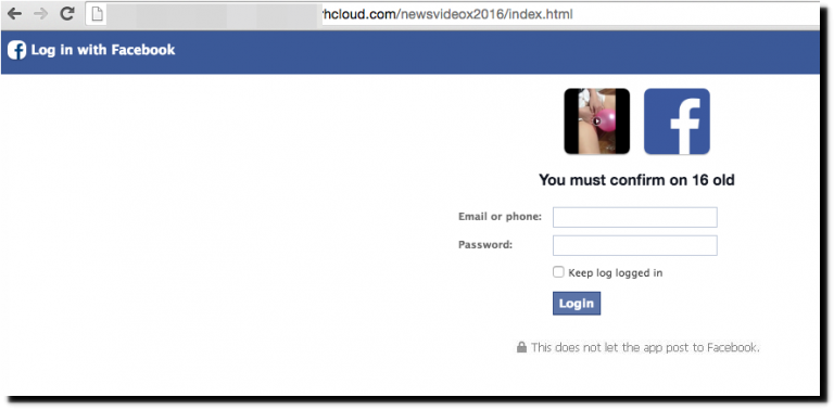 Facebook Phishing Scam Using Pornographic Images To Steal Login Data 5601