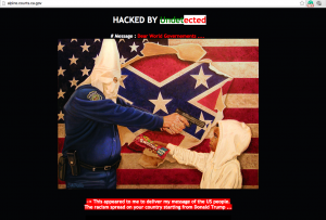 Alpine County Superior Court CA Website Hacked Against Trump and Racism