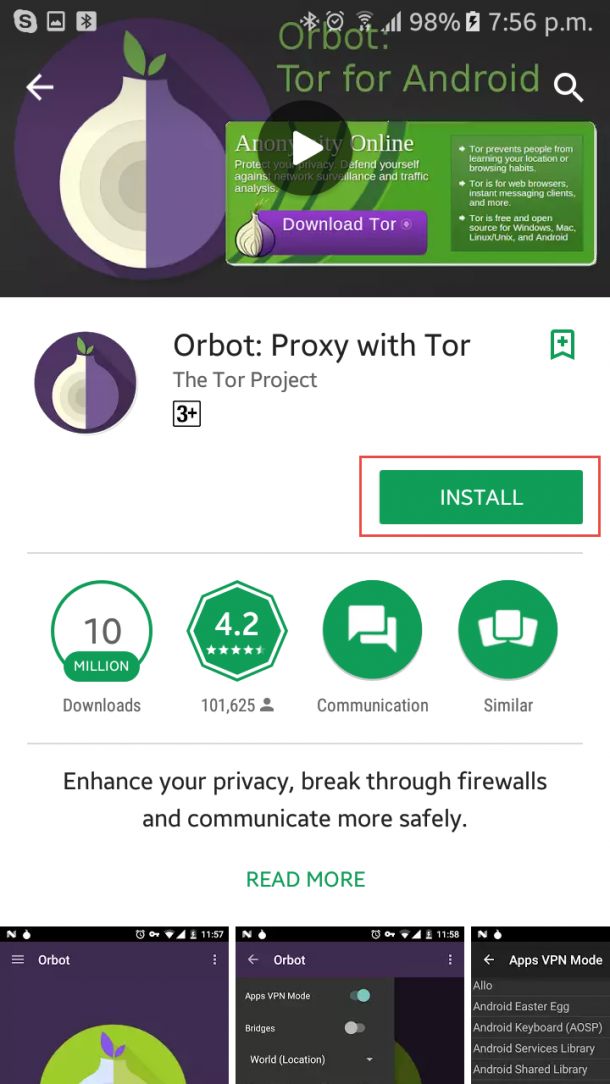 for android instal Tor 12.5.2