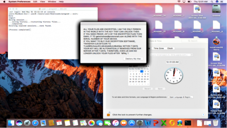 Mac Ransomware’ Being Sold on Dark Web