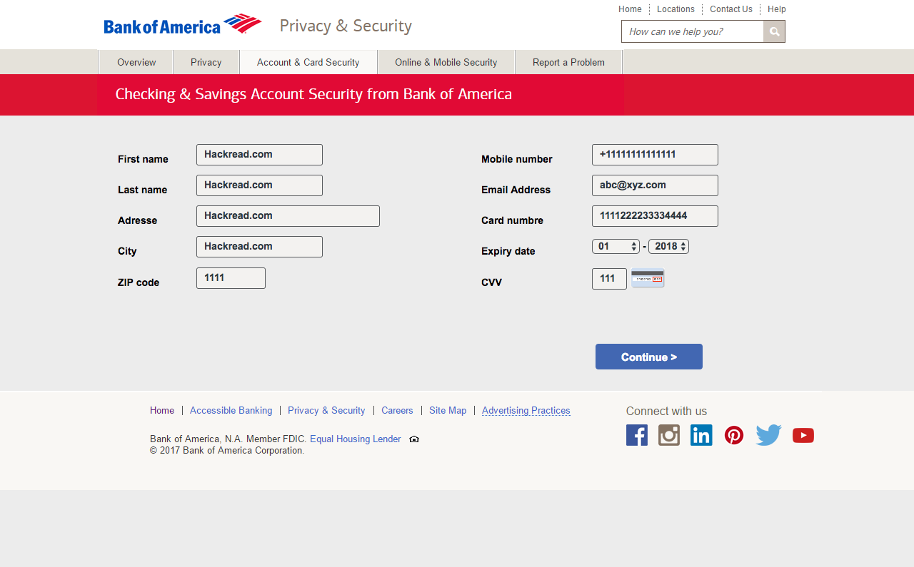 Beware New Bank of America Phishing Scam Stealing Card Data