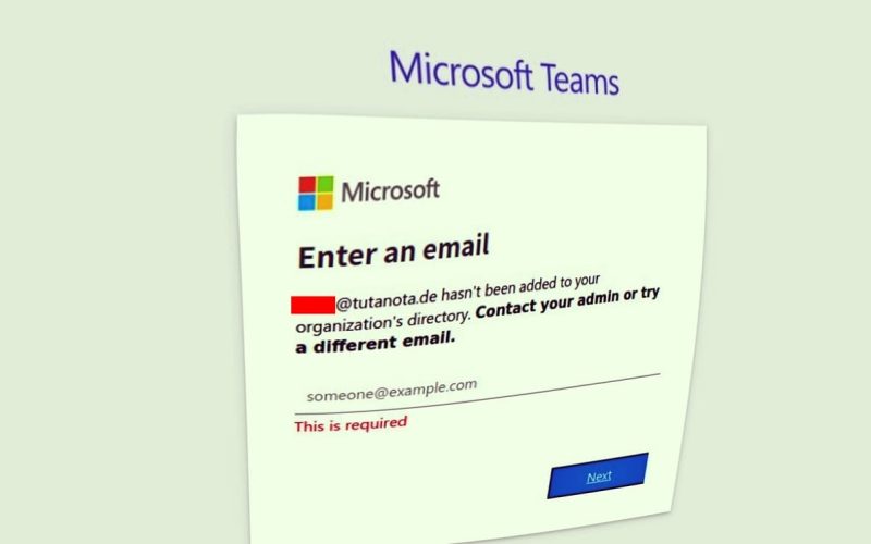 Microsoft bars Tutanota users from registering MS Teams accounts