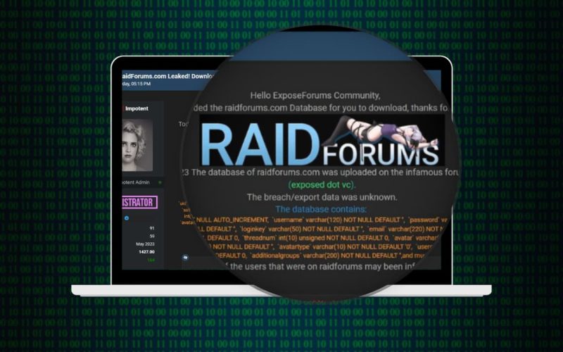 Raidforums Database Leak: Data of 460,000 Users Dumped Online