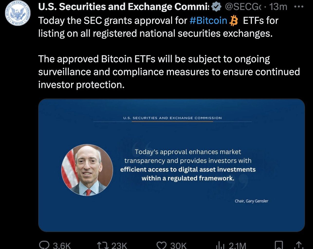 SEC X (Twitter) Account Hacked, Tweets Fake News About Bitcoin ETFs