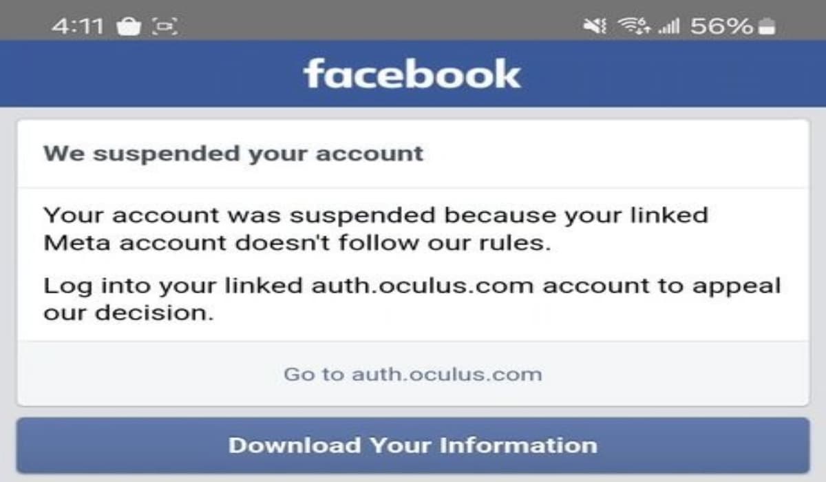 Linked Oculus Accounts Trigger Facebook and Instagram Suspension