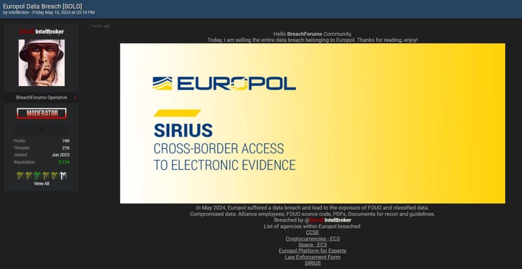 Europol Hacked? IntelBroker Claims Major Law Enforcement Breach