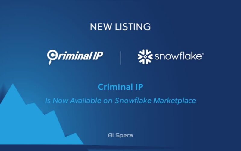 Criminal IP Unveils Fraud Detection Data Products on Snowflake Marketplace