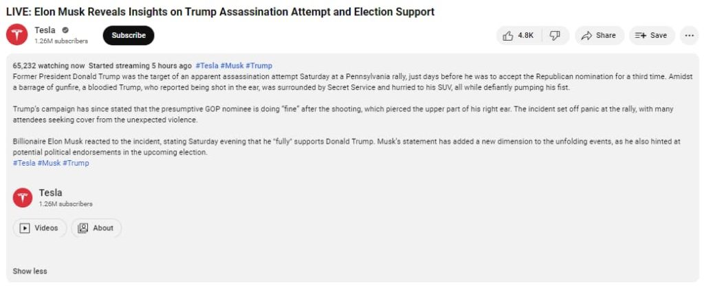 Hacked YouTube Channels Use Trump Assassination News to Push Crypto Scam