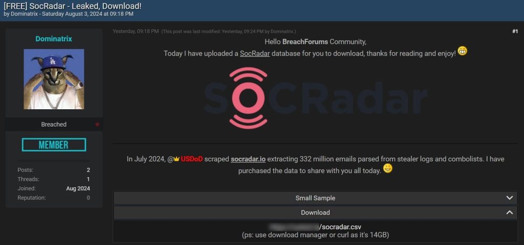 332 Million Email Addresses Scraped from SOCRadar.io Published Online