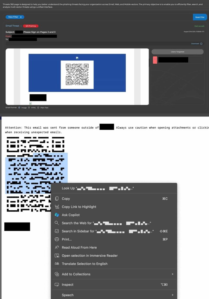 New Unicode QR Code Phishing