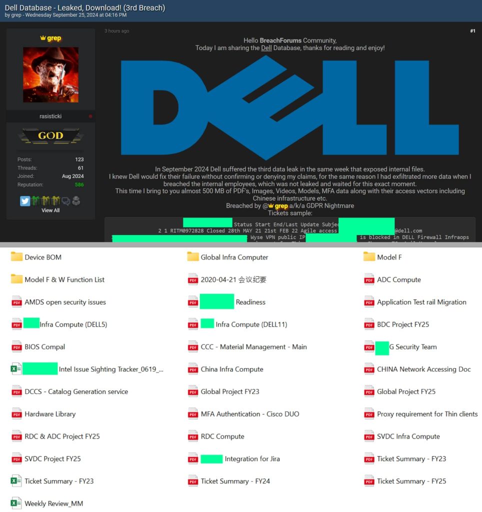 Dell Hit by Third Data Leak in a Week Amid "grep" Cyberattacks