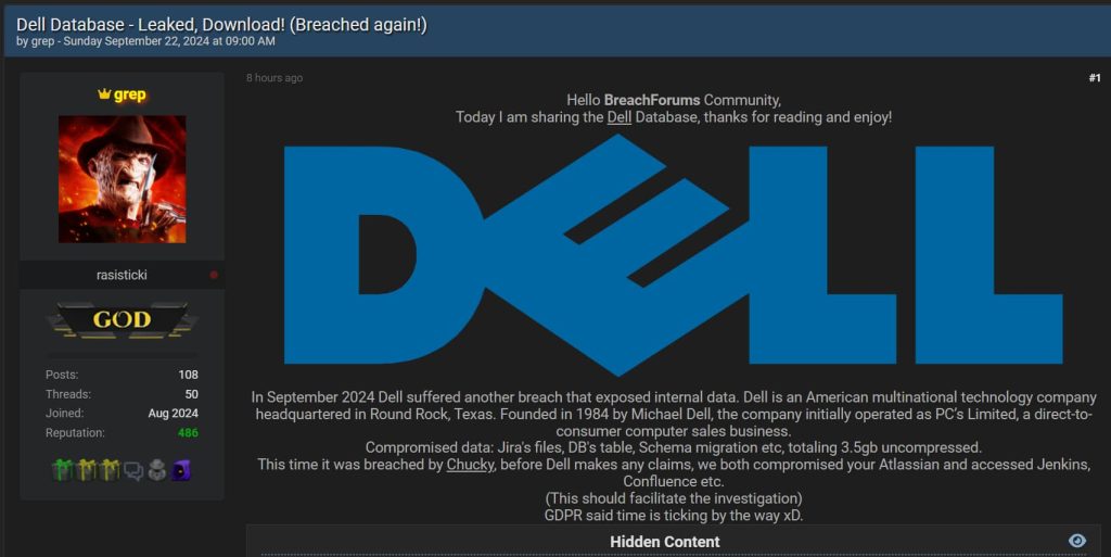 Hackers Claim Second Dell Data Breach in One Week