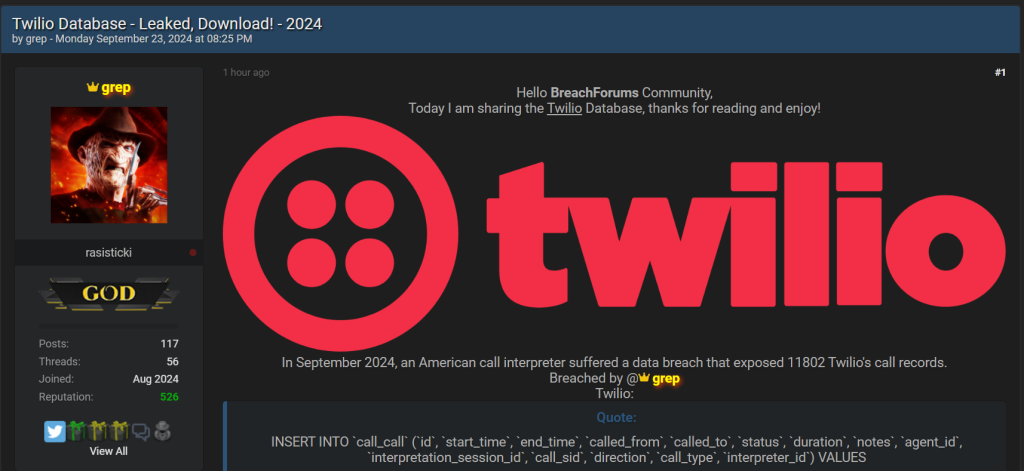 Hacker Leaks 12,000 Alleged Twilio Call Records with Audio Recordings