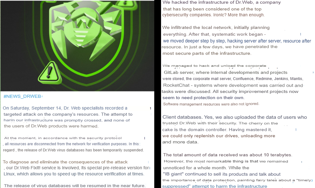 DumpForums, Rus Siber Güvenlik Firması Dr.Web'de 10 TB Veri İhlalini İddia Ediyor