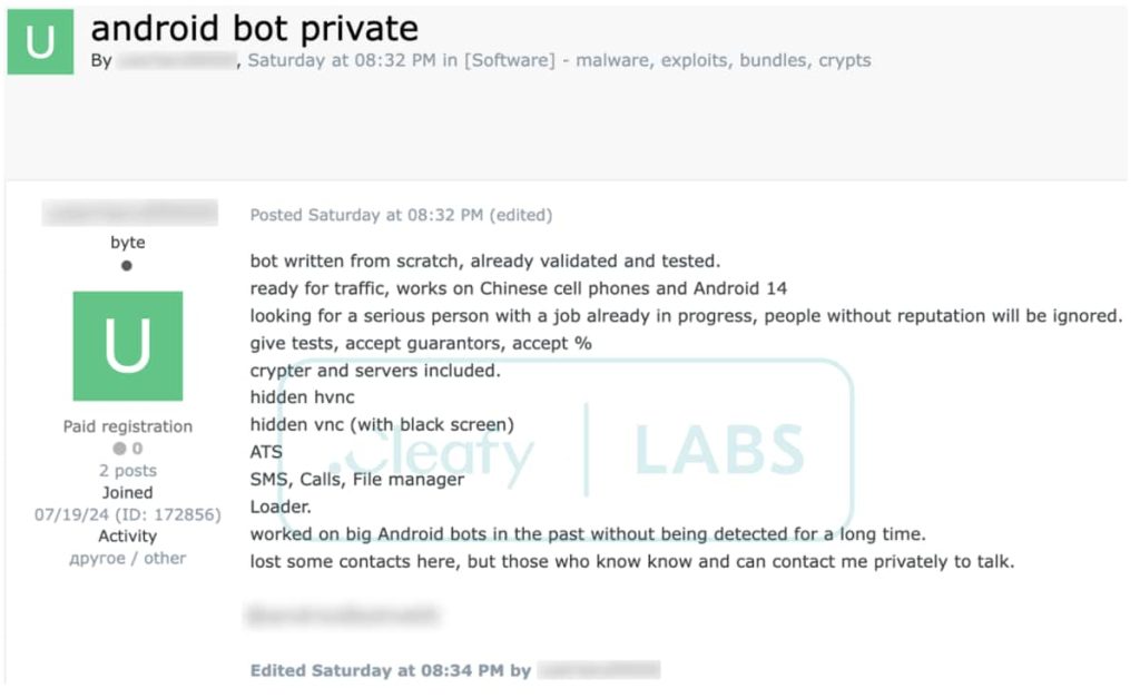 New DroidBot Android Spyware Targeting Banking and Crypto Users