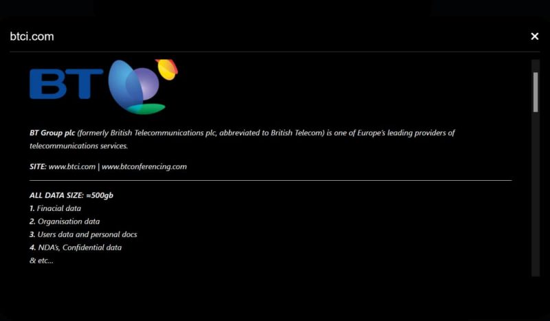 Telecom Giant BT Group Hit by Black Basta Ransomware