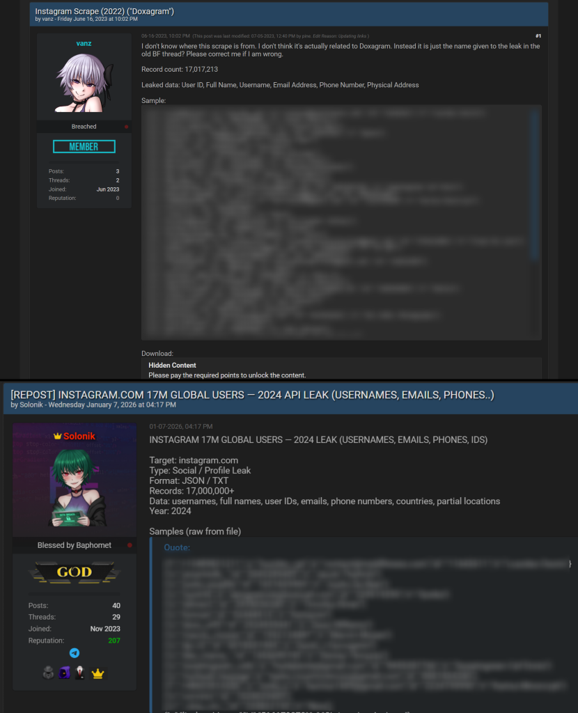 Instagram’s “17 Million User Data Leak” Was Just Scraped Records from 2022 – Hackread – Cybersecurity News, Data Breaches, AI, and More 2 Instagram’s “17 Million User Data Leak” Was Just Scraped Records from 2022