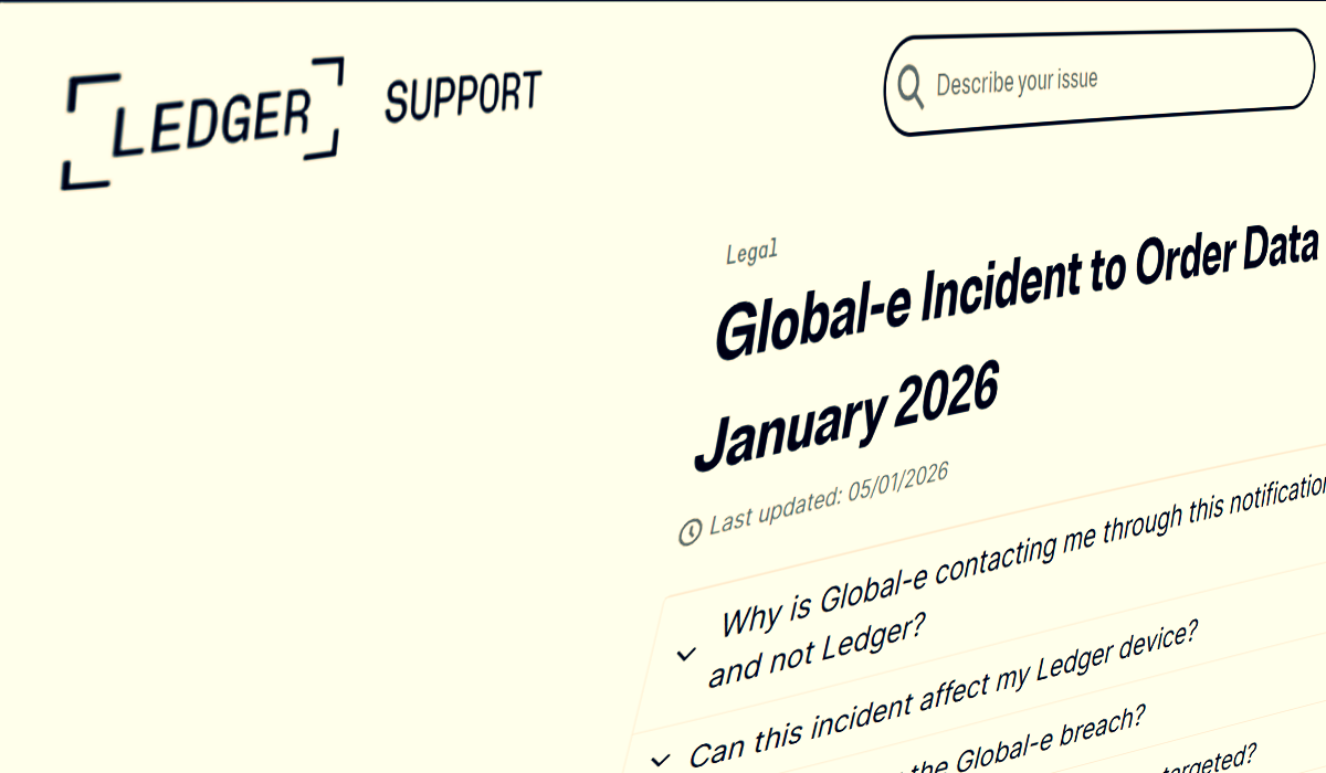 Ledger Confirms Global-e Breach, Warns Users of Phishing Attempts