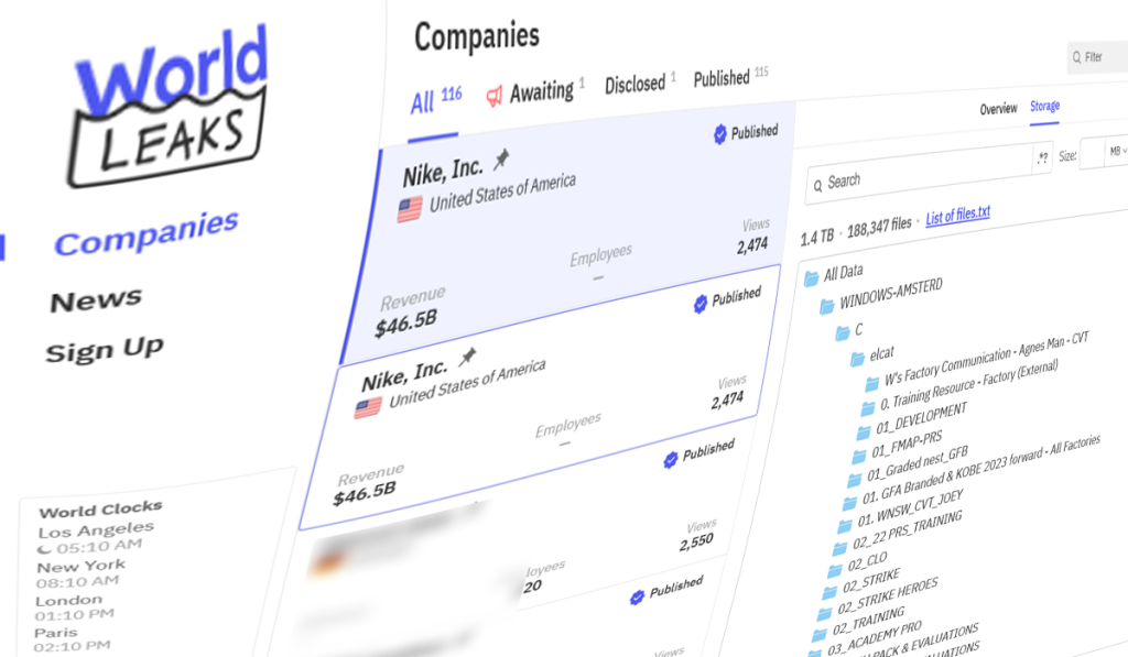 Nike Data Breach Claims Surface as WorldLeaks Leaks 1.4TB of Files Online
