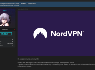 NordVPN Denies Breach After Hacker Claims Access to Salesforce Dev Data