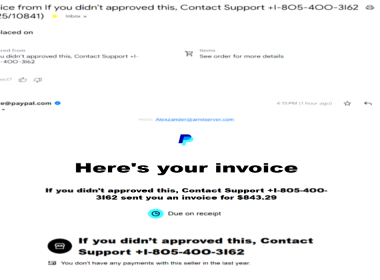 New PayPal Scam Sends Verified Invoices With Fake Support Numbers