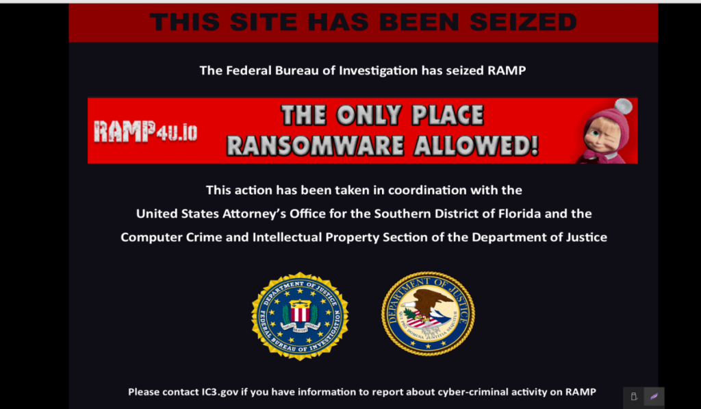 Russian Cybercrime Platform RAMP Forum Seized by FBI