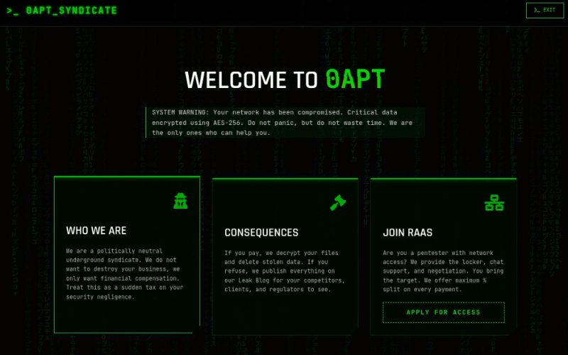 New Cybercrime Group 0APT Accused of Faking Hundreds of Breach Claims