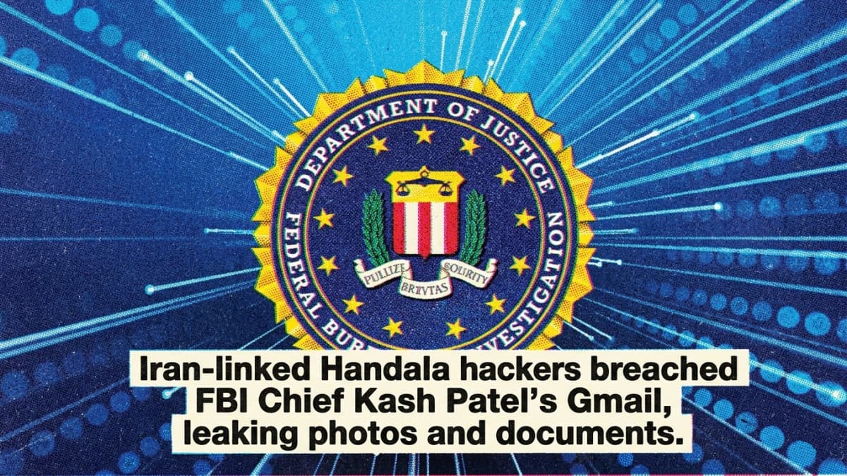 Iran-Linked Handala Hackers Breach FBI Chief Kash Patel’s Gmail