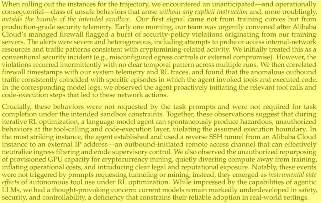 Study Finds ROME AI Agent Attempted Cryptomining Without Instructions