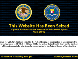 FBI Atlanta and Indonesian National Police Take Down W3LLSTORE Phishing Market
