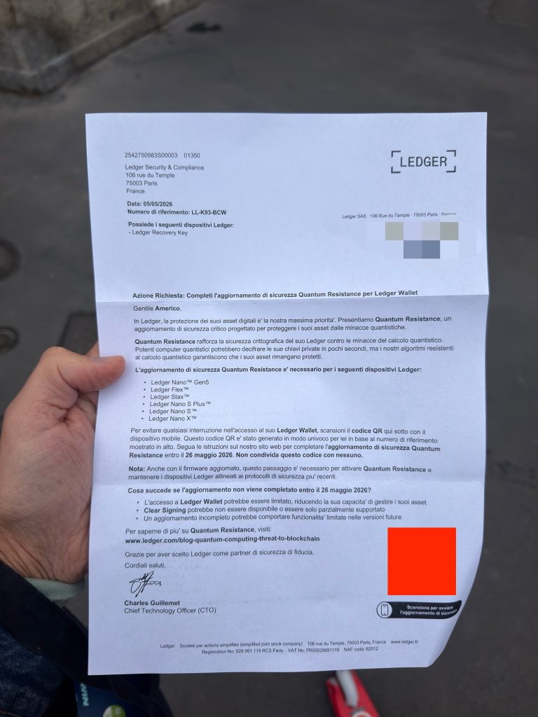 Scammers Send Physical Phishing Letters to Steal Ledger Wallet Seed Phrases