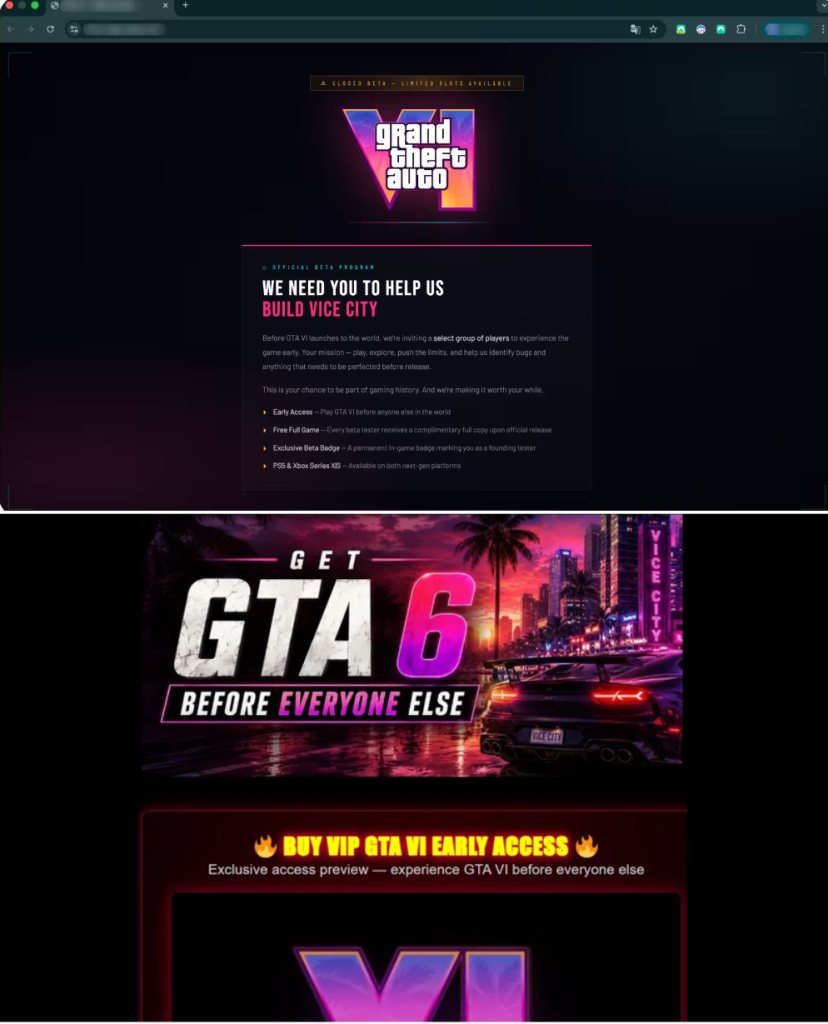 Fake GTA 6 Early Access Websites Target Gamers with Crypto Scams