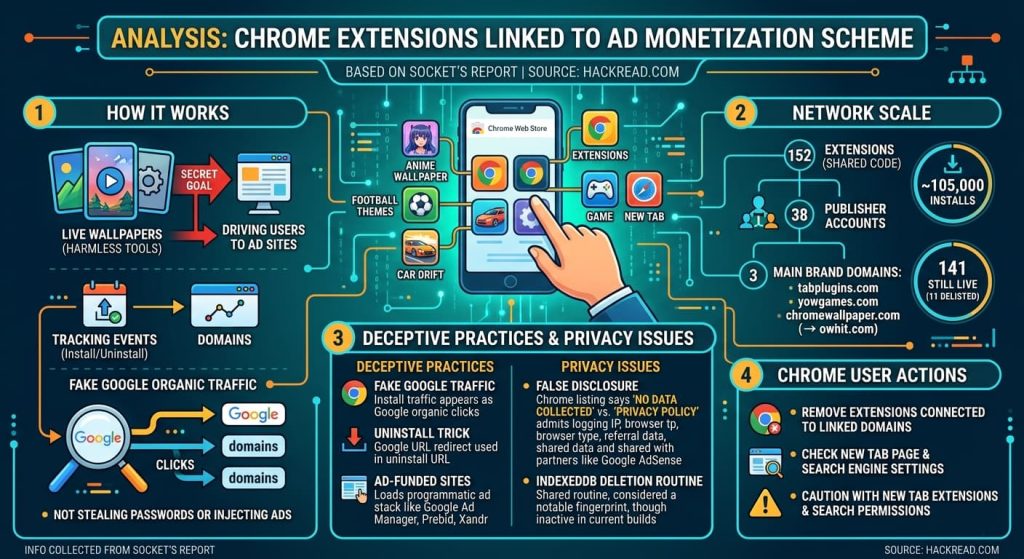 Chrome Live Wallpaper Extensions Hid Ad Tracking and Fake Search Clicks