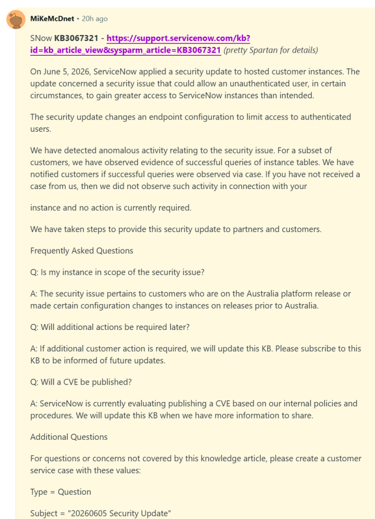 ServiceNow Discloses Security Incident Exposing Customer Data
