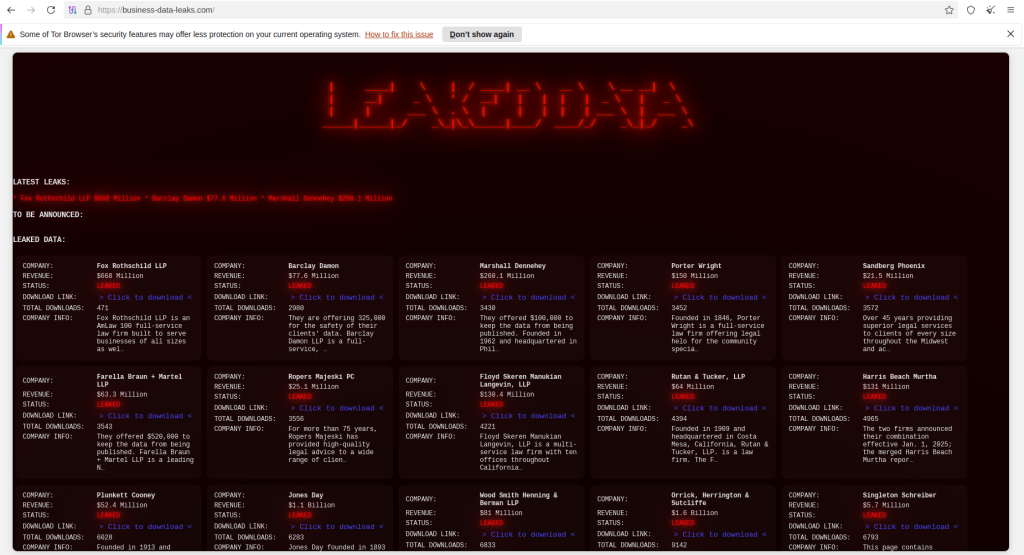 Silent Ransom Group Uses Fast Flux Botnet to Hide Law Firm Leak Sites