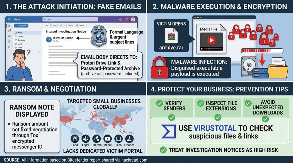 Fake Interpol Investigation Emails Push Ransomware at Small Businesses